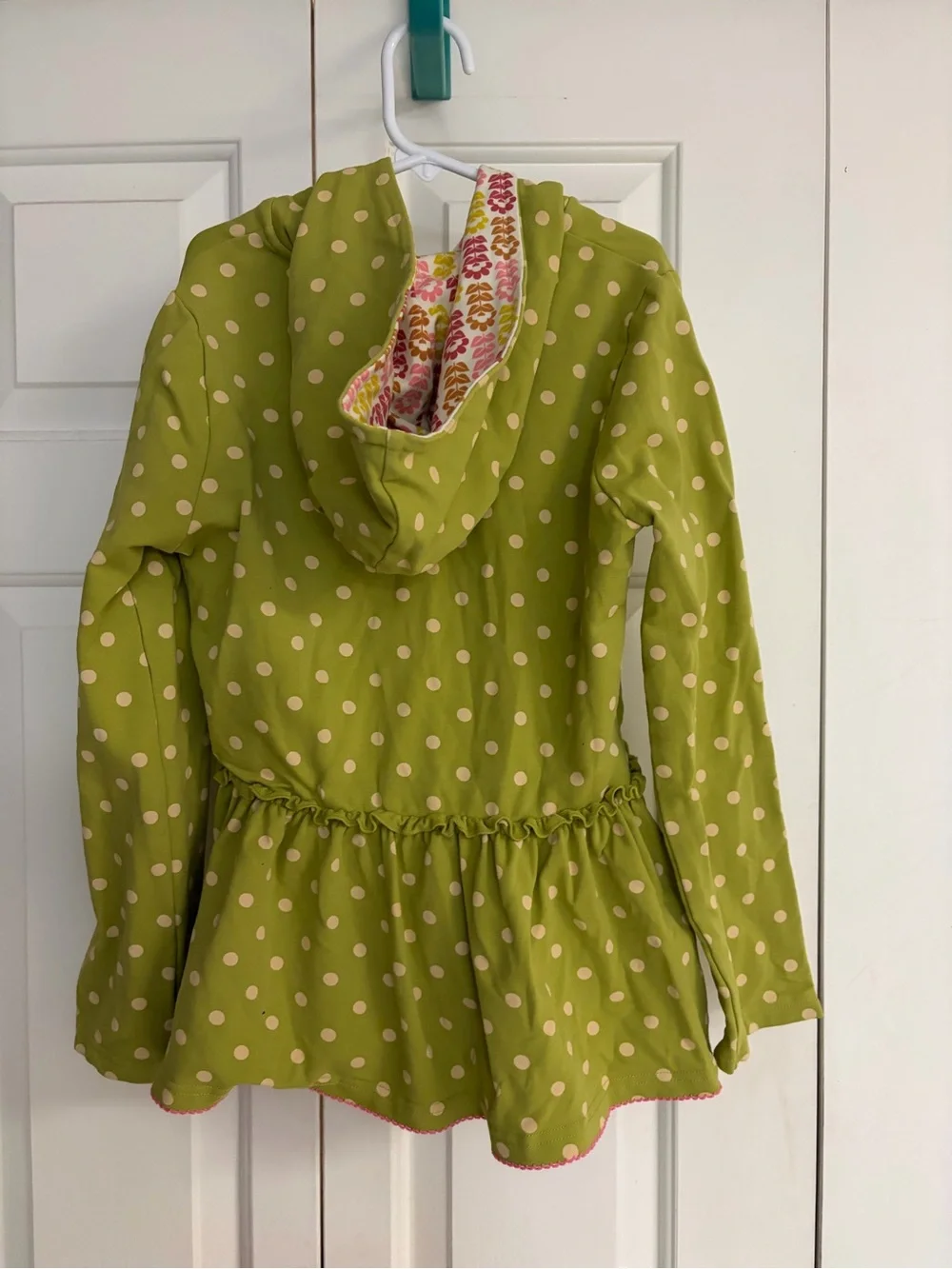 Matilda Jane Lime Green Polka Dot Hooded Jacket